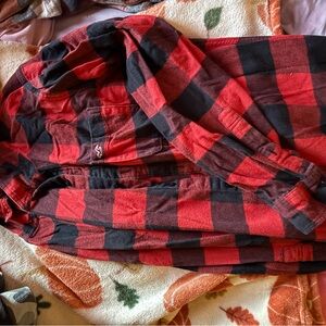 SOLD Hollister Red and Black Checkered Shirt